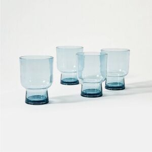 STUDIO MCGEE NWT 4pc acrylic tumbler set -14oz -blue